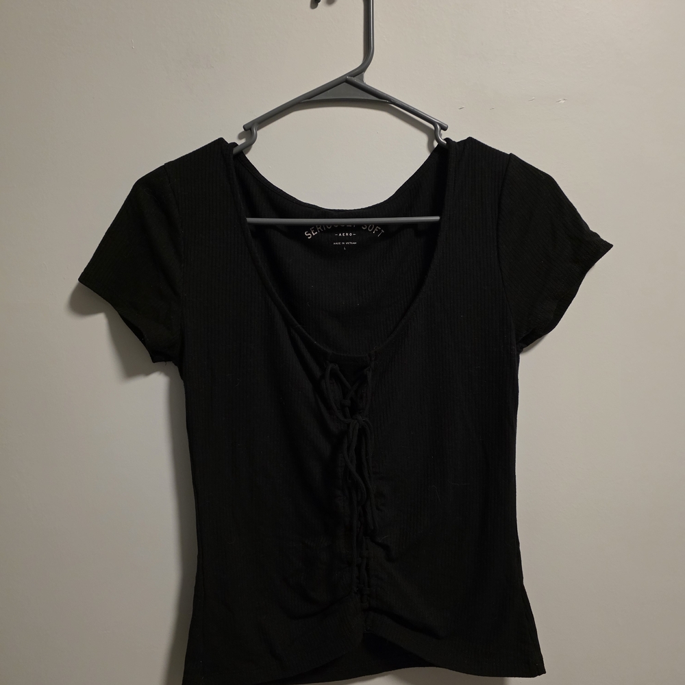 Aeropostale Black Short Sleeve Tee